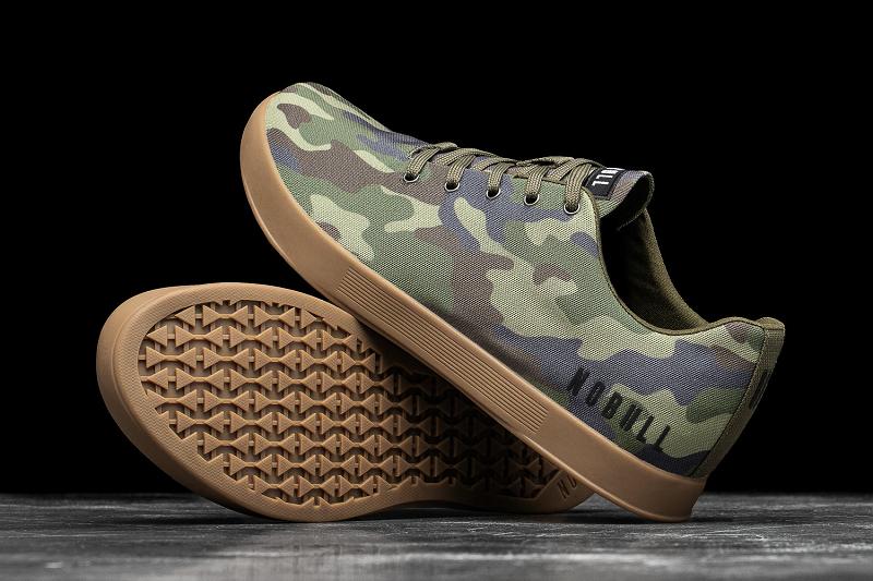 Men's Nobull Forest Camo Canvas Trainers Camo | SG E2283B